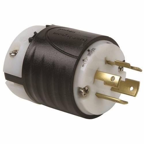 L1520-P - 20A NEMA Plug L1520 - Black Back, White Front Body