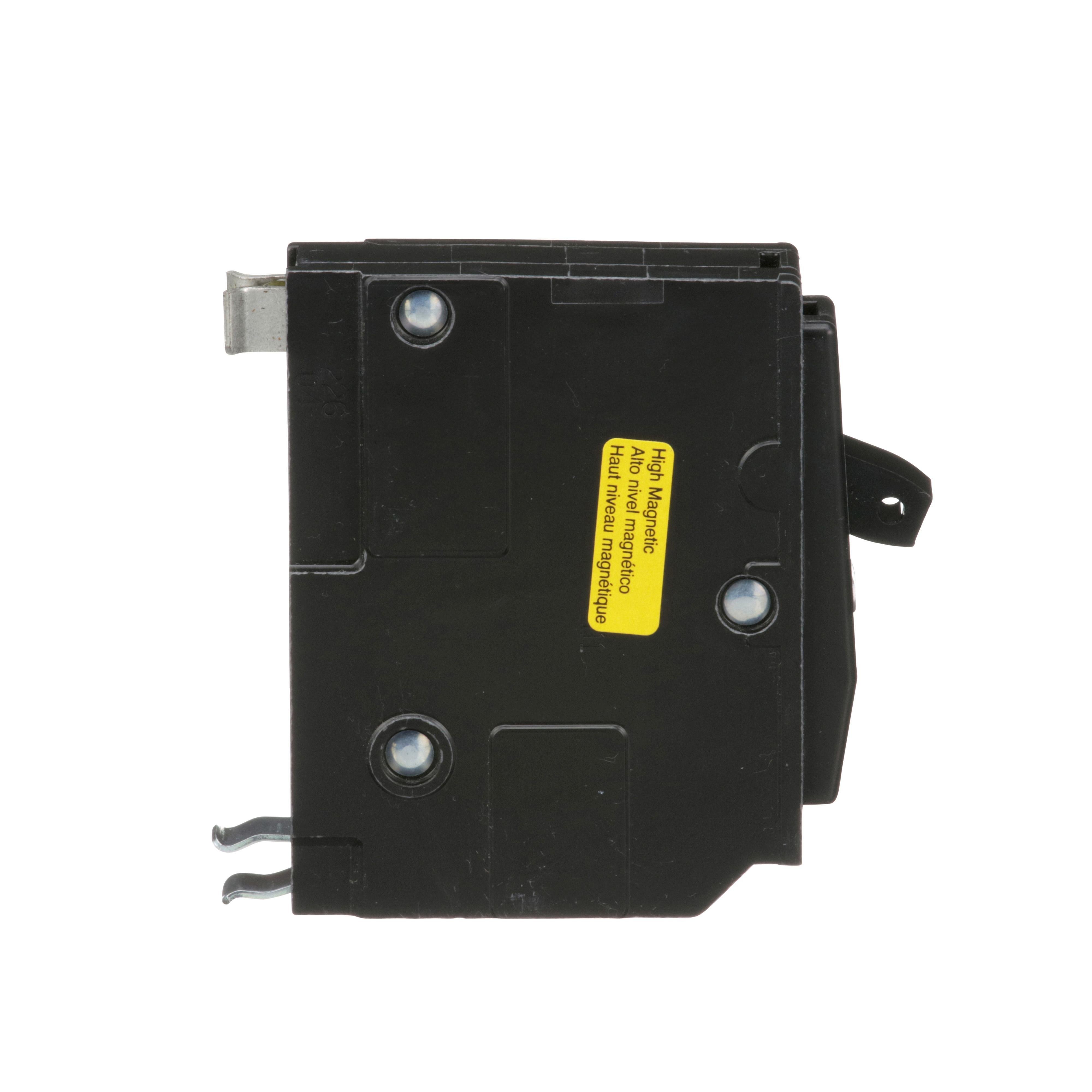 Picture of QO120HM - Mini circuit breaker, QO, 20A, 1 pole, 120VAC, 10kA, plug in, high magnetic