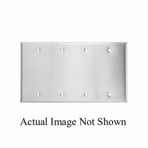 86154 - 4 Gang Blank White Metal Plate