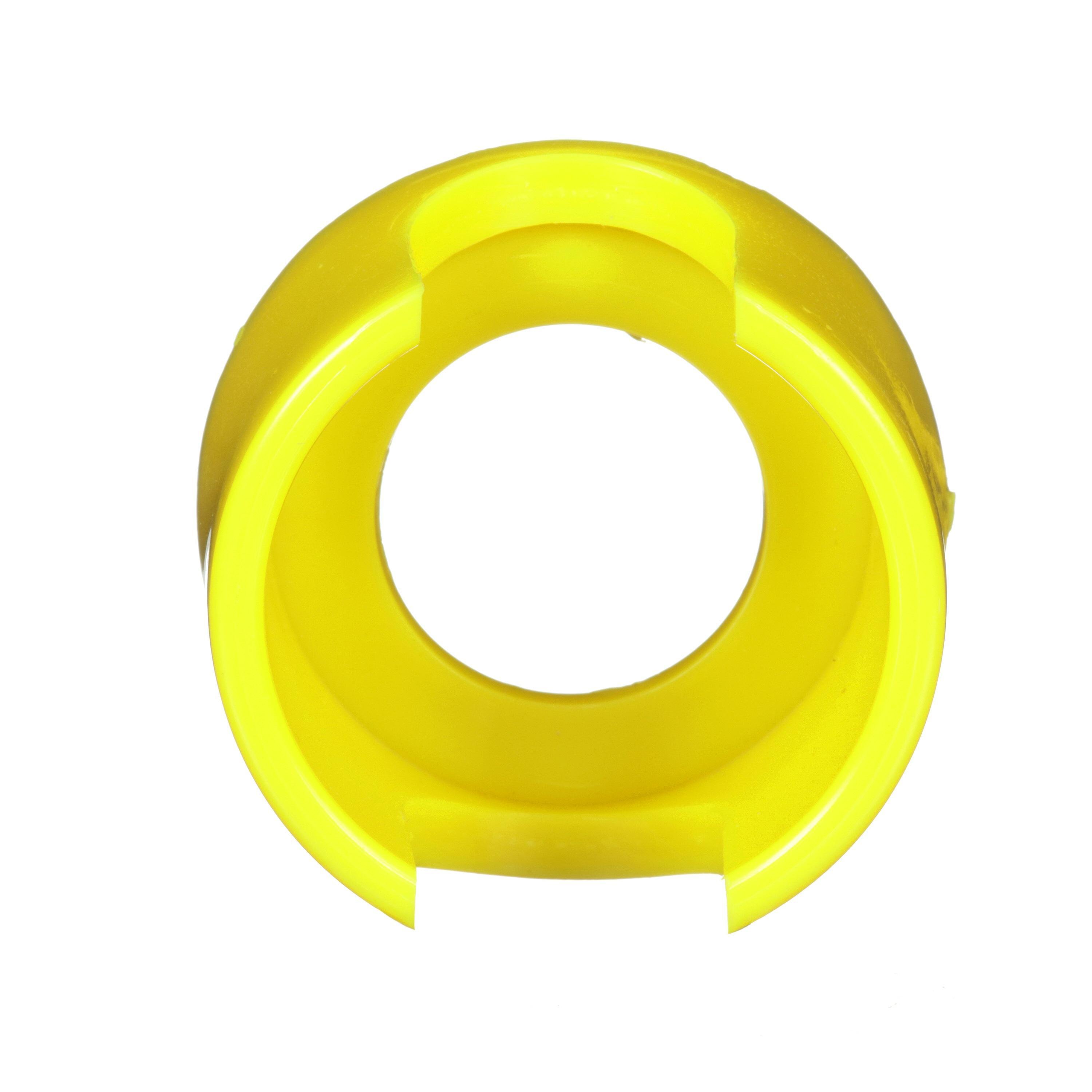 Picture of 9001K56YM - 30mm Push Button, Types K or SK, plastic extended mushroom guard, yellow, for 1.375 or 1.625 inch mushroom operator