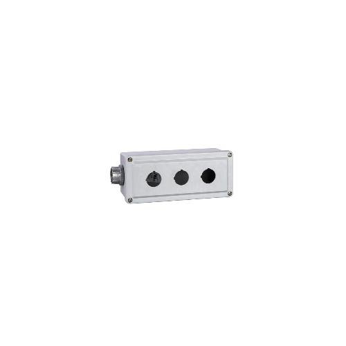 Picture of 9001KY3 - 30mm Push Button, Types K or SK, empty push button enclosure, cast aluminium, three 30 mm holes, NEMA 4 and 13