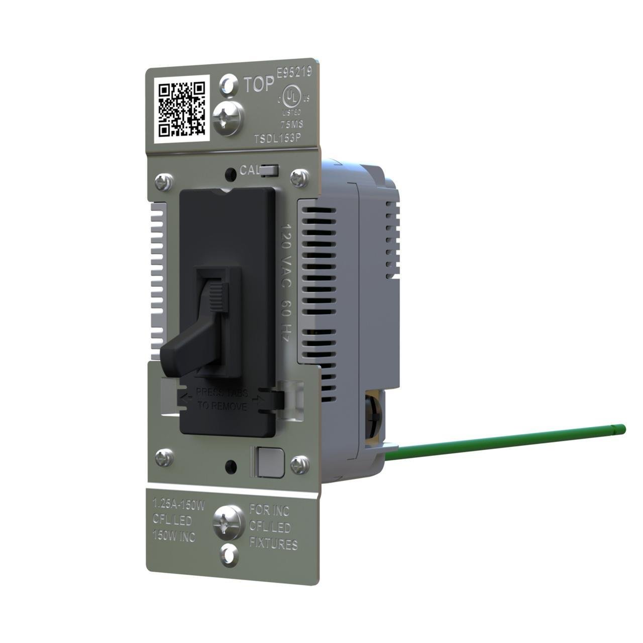 TSDL153PBK - Trademaster Toggle Slide LED Advanced Dimmer, Black