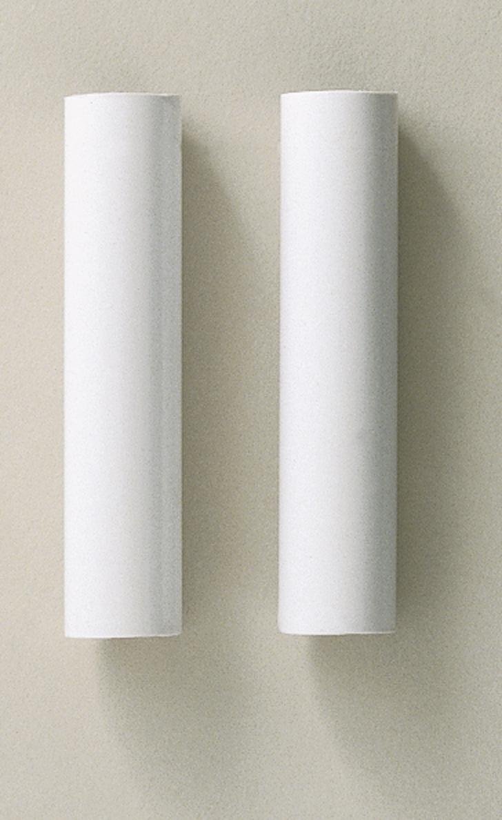 S70-370 - 2 Plastic Candle Covers, White Plastic, 4" Height