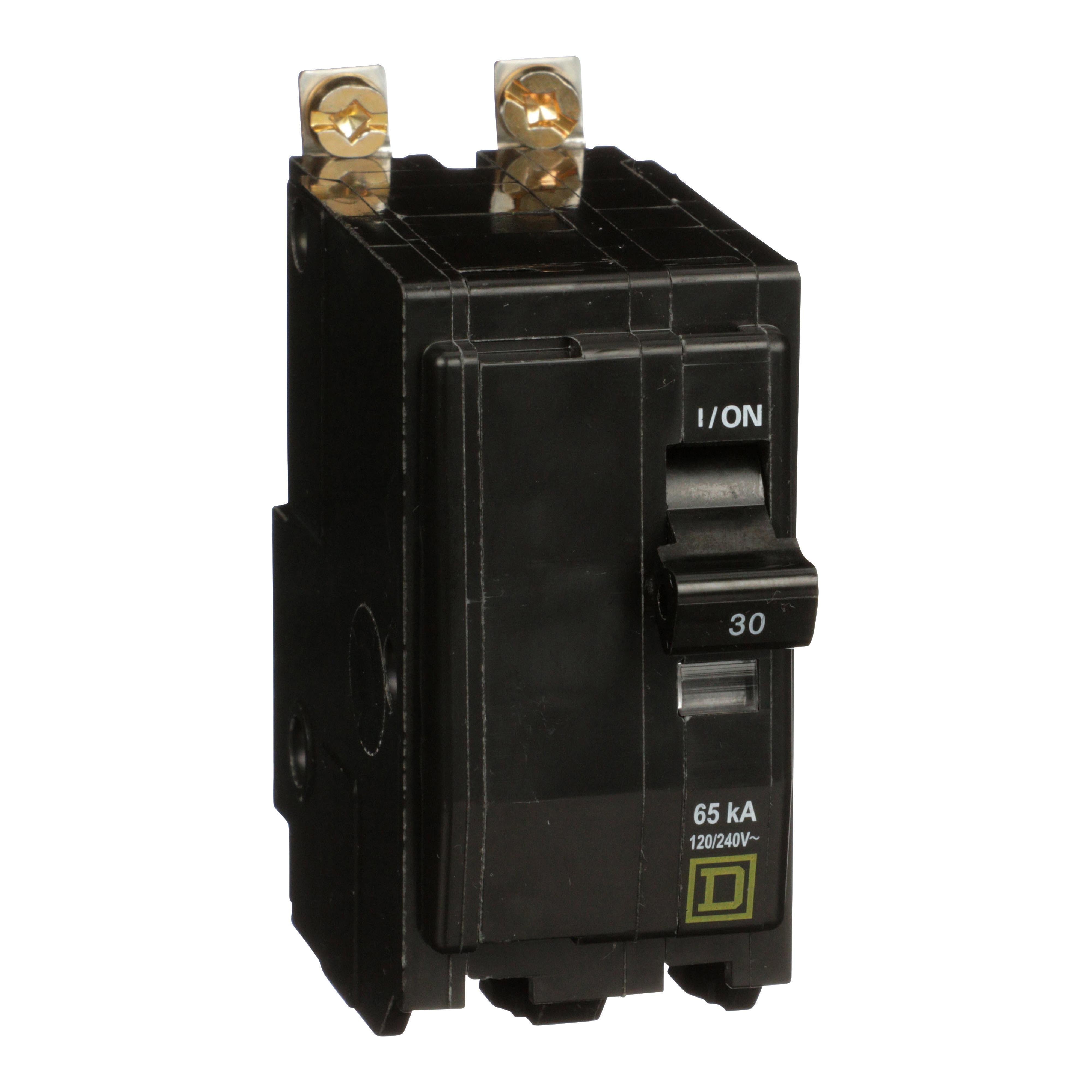 Picture of QHB230 - Mini circuit breaker, QO, 30A, 2 pole, 120/240VAC, 65kA, bolt on