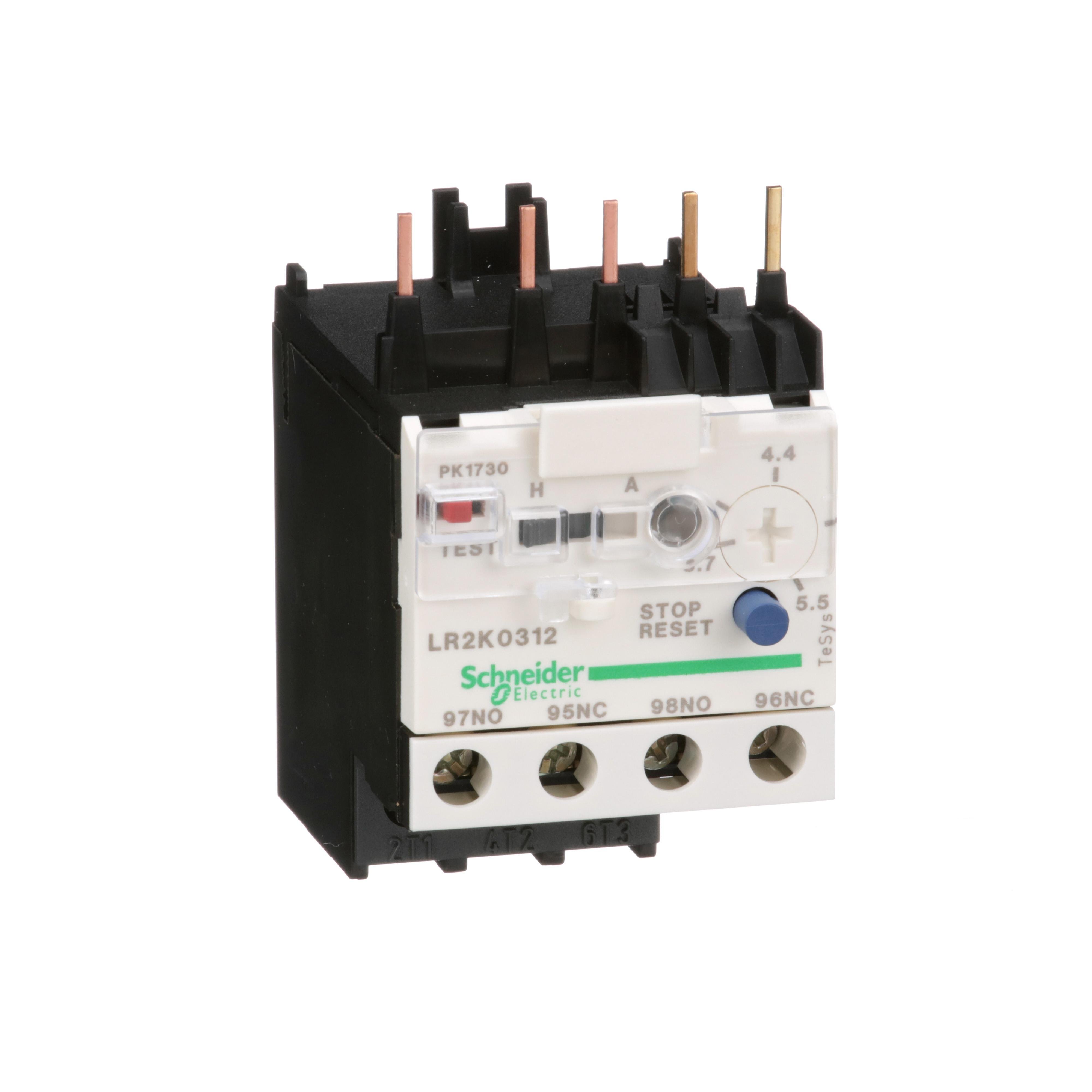 LR2K0312 - Differential thermal overload relays, TeSys K, 3.7 to 5.5 A, class 10A