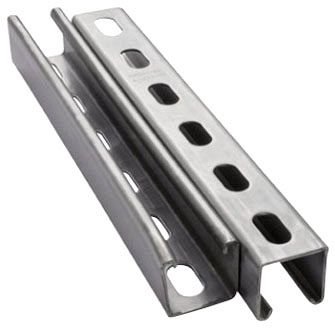 EB1400HS2FTPGSPL - 1 5/8" x 13/16" Pre-Galvanized Strut, Half Slot, 14 Gauge,  2' Length