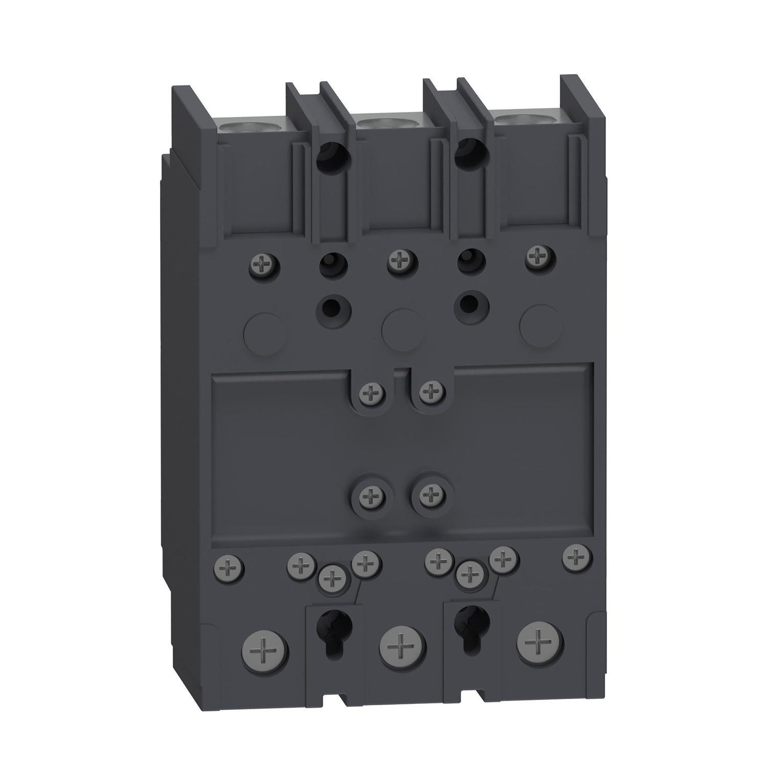 Picture of QBP32225TM - Circuit breaker, PowerPacT Q, 225A, 3 pole, 240VAC, 10kA, lugs, thermal magnetic, 80%, bottom of panel