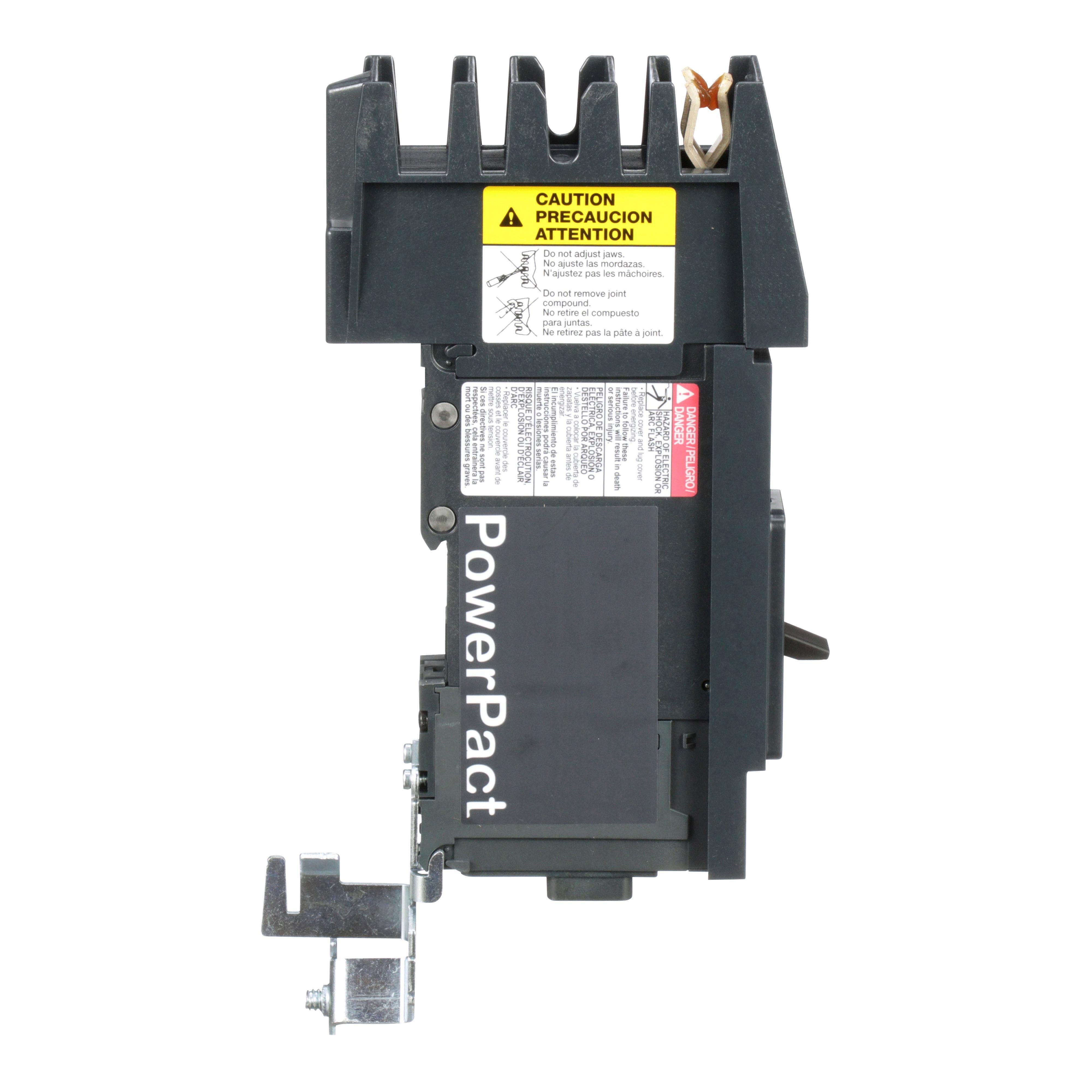 Picture of BDA160201 - Circuit breaker, PowerPacT B, 20A, 1 pole, 600Y/347VAC, 14kA, I-Line, thermal magnetic, 80%, A