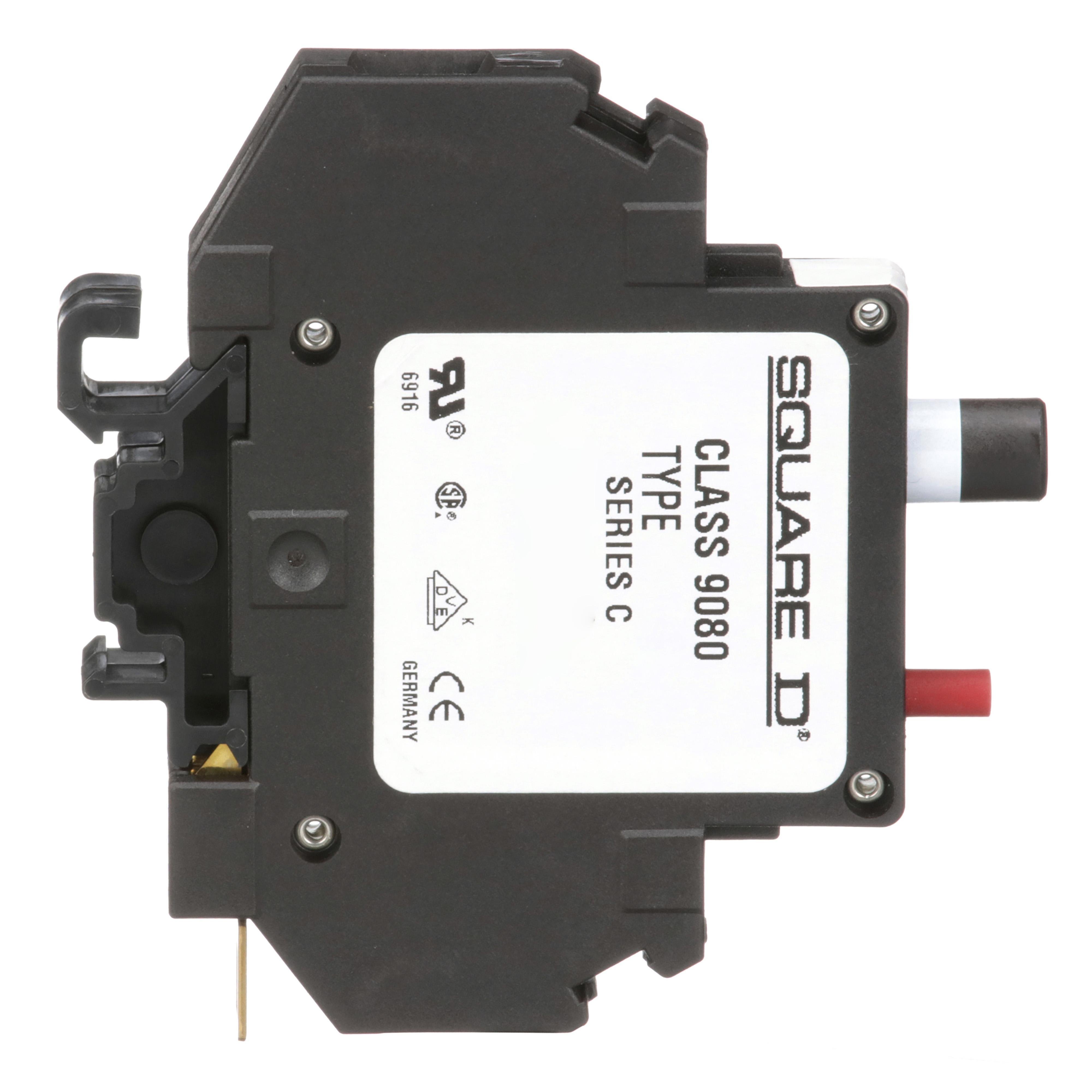 Picture of 9080GCB100 - Circuit protector, Linergy, thermal magnetic overcurrent, track mount, 10.0A, 125VAC, 65VDC