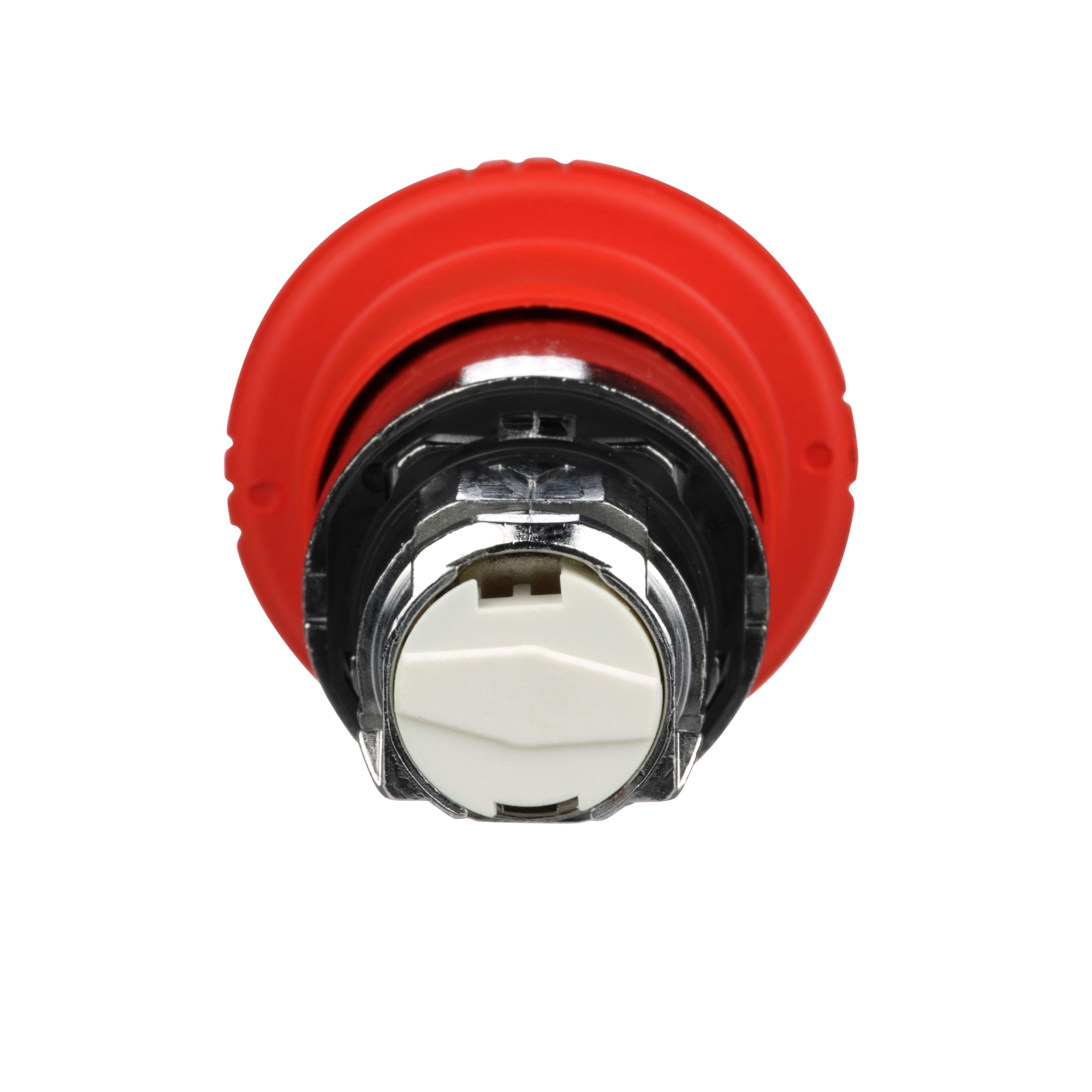 Picture of ZB5AS844 - Harmony, 22mm Push Button, emergency stop head, trigger and latching turn release, red, 40 mm mushroom, unmarked