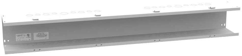 6648-GHC1 - 6x48x6 Hinge Cover Wireway Type 1 UL Listed Steel Knockouts ANSI 61 Gray