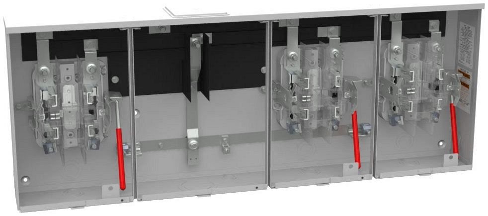 U2753-X-5T9 - 5 Terminal Ringless Large Closing Plate Lever Bypass 3 Position 5th Terminal 9 Oclock Position