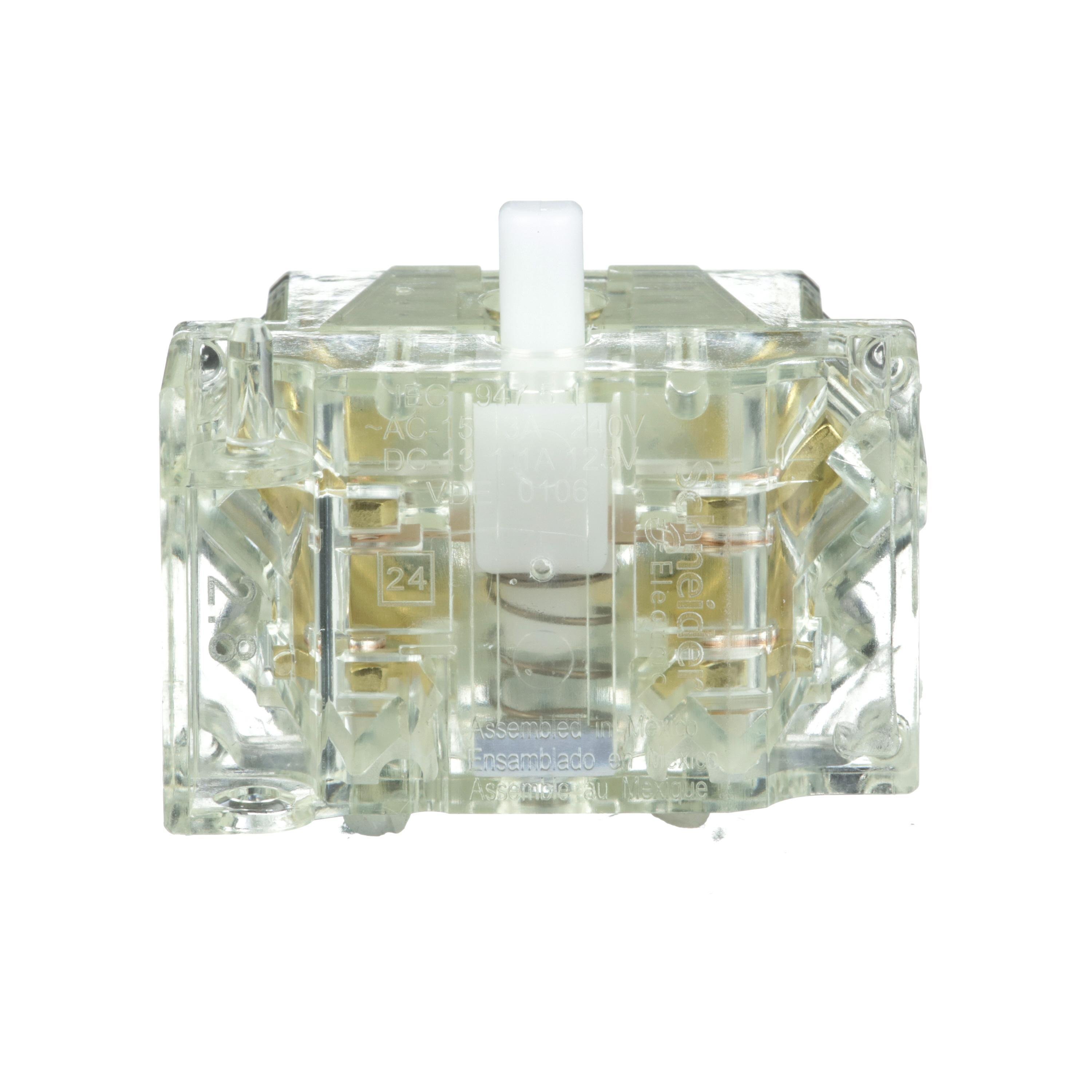 Picture of 9001KA1 - 30mm Push Button, Types K, SK or KX, contact block, 1 NO and 1 NC