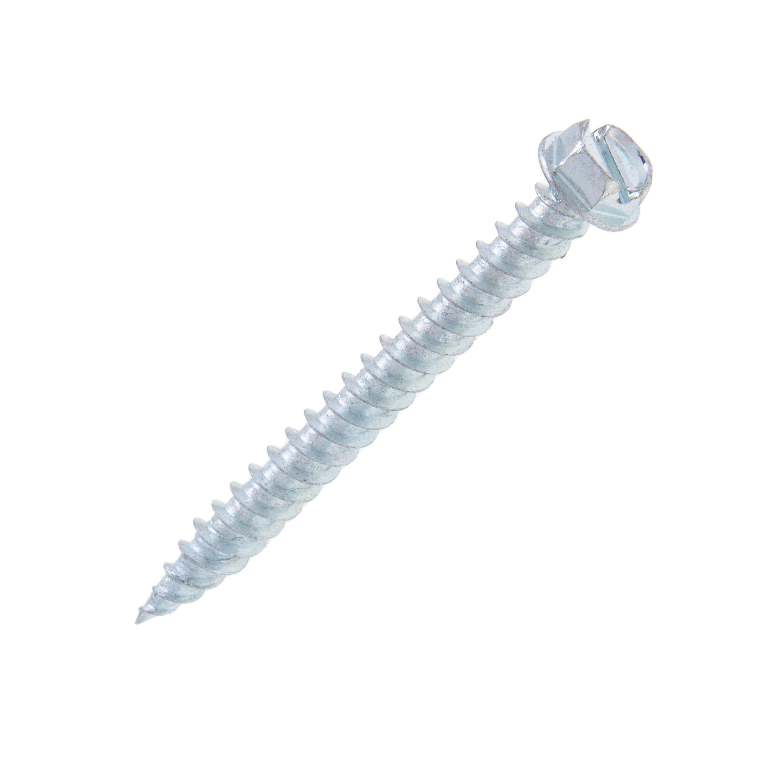 Picture of JQK22V - 10 x 1-1/2 in. 1/4 Hex Head Slotted Sharp Point Self-Piercing & Tapping Screws - Steel Zinc - 500qty