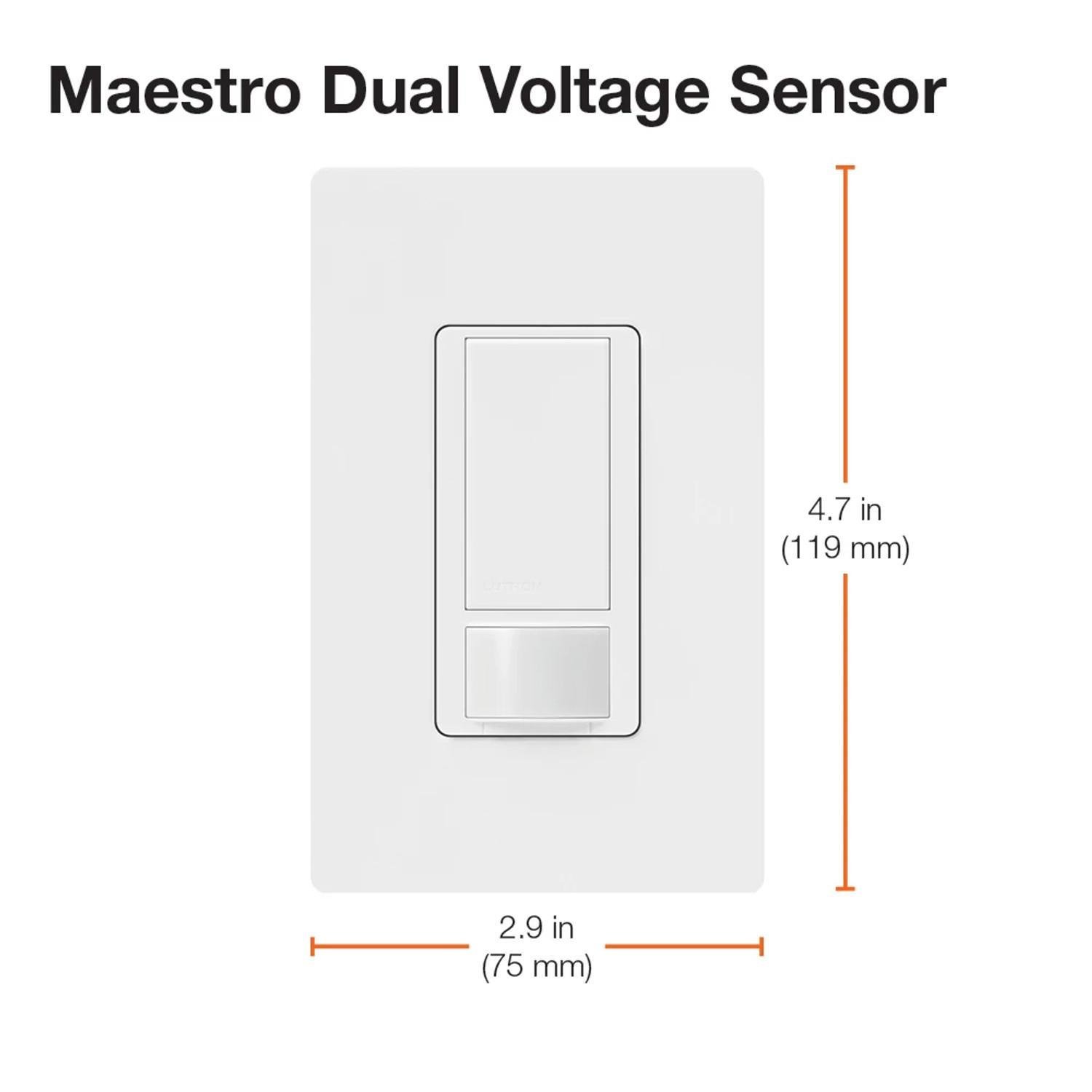 Picture of MS-OPS6M2-DV-WH - Maestro Dual Voltage Motion Sensor 6A WH