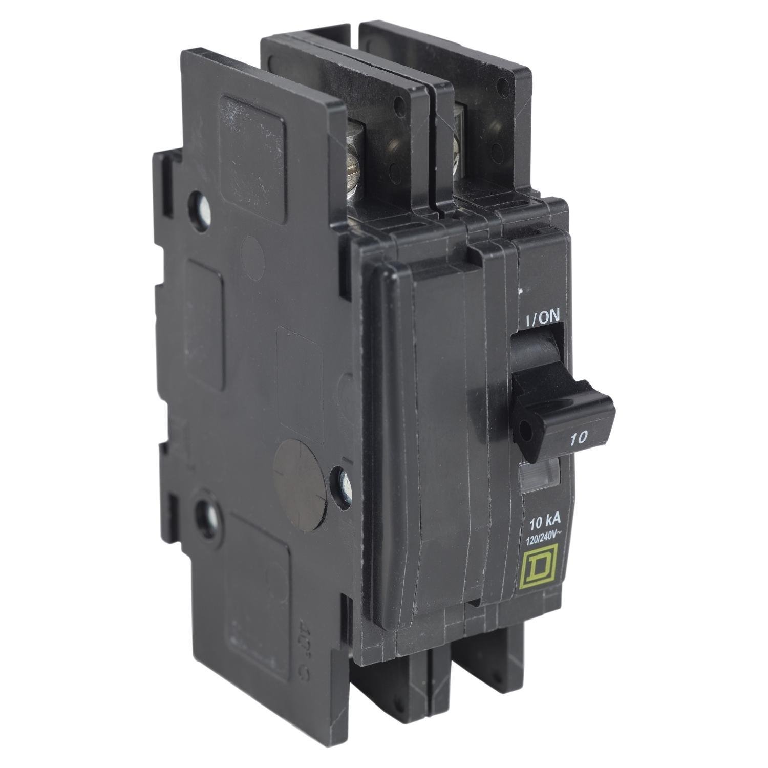 QOU2203100 - Mini circuit breaker, QOU, 20A, 2 pole, 120/240 VAC, 10kA, mounting foot