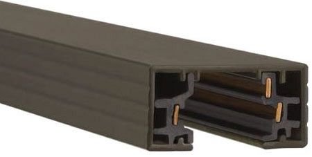 H Track 8FT Single Circuit 120V with 2 Endcaps in Dark Bronze