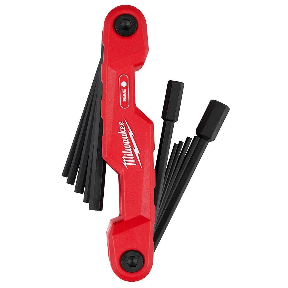 11-Key Electrician's Folding Hex Key Set - SAE