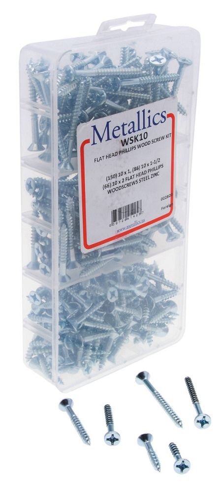 WSK10 - Screws 302-Pc 10 Fh Ph Ws Kit St-zn (Trey 1)