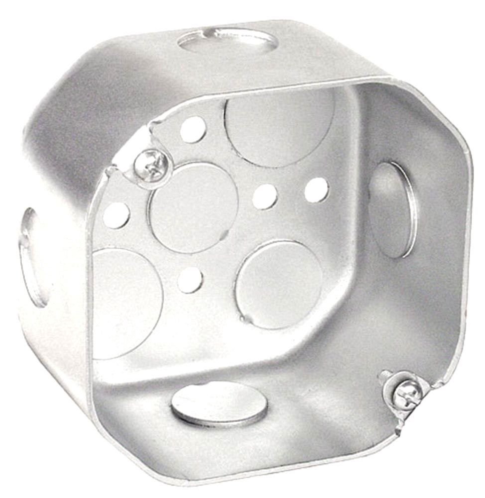 54171-1/2 - 54171-1/2 - Octagon Box 2-1/8" Deep 1/2" KOs, 4", 25 Pak