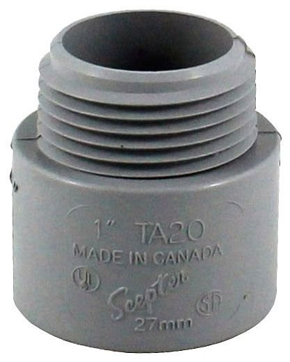 PVCTA100 - TA20 1" PVC TERMINAL ADPT SCEPTER