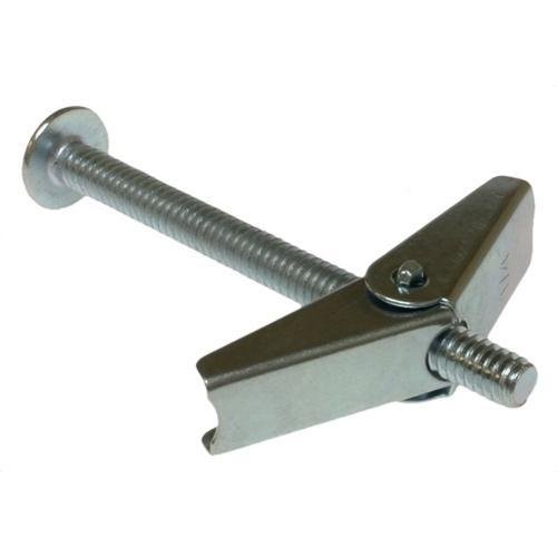 Picture of J1549 - Spring Wing Toggle Bolt, Steel material, Zinc Chromate finish, Mushroom-Truss head, 3 in. length, #6-32 Size, 1/8 in. diameter, Right Hand thread, Slot/Phillips drive type, 7/16 in. drill size, 50 per pack