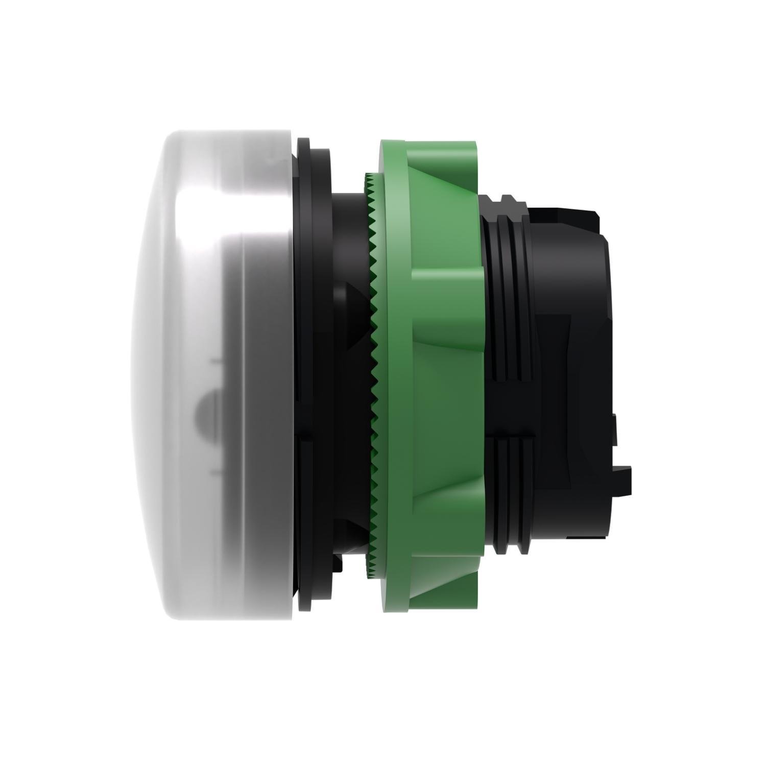 Picture of ZB5AV013 - Head for pilot light, Harmony XB5, plastic, white, 22mm, plain lens, BA9s base fitting