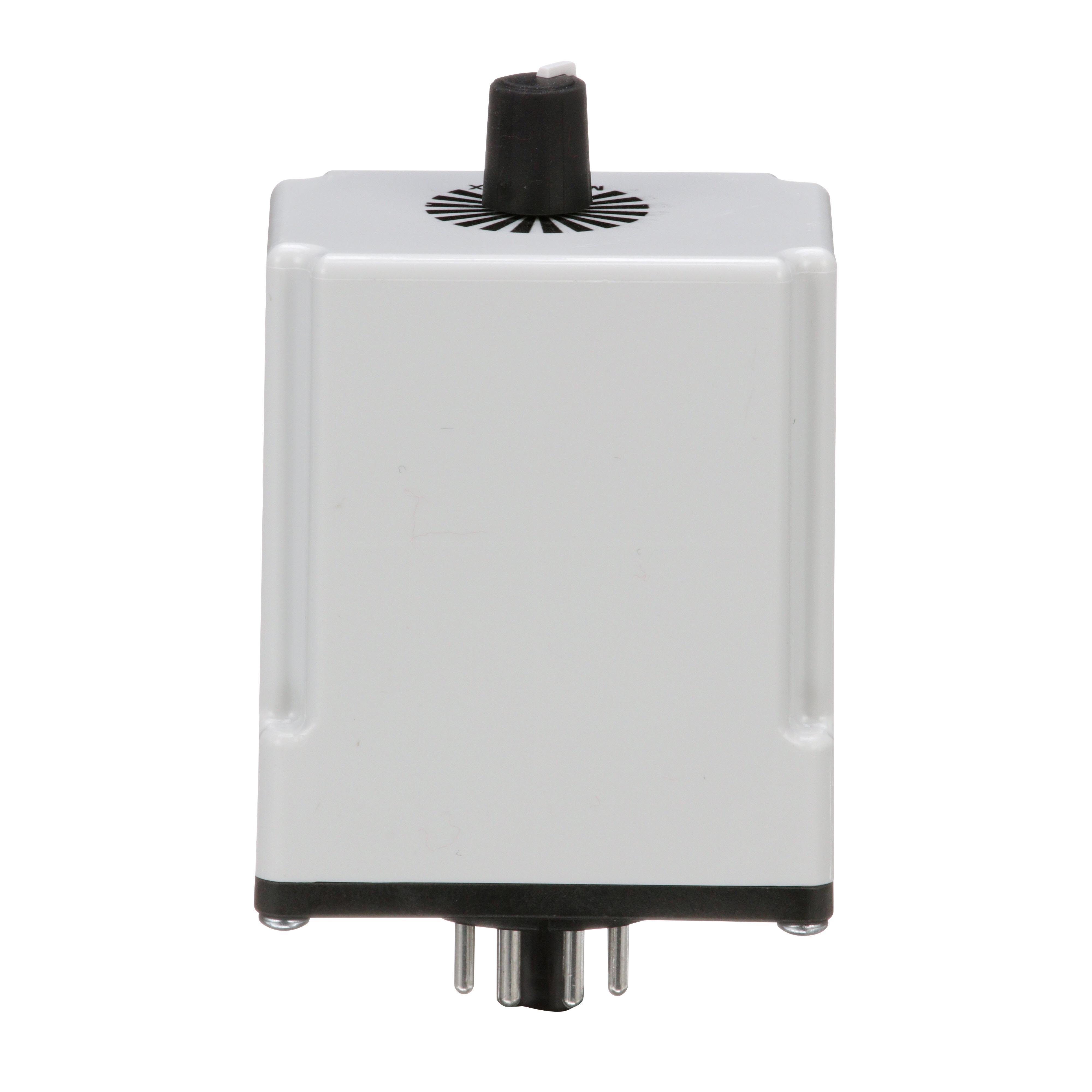 Picture of 9050JCK11V14 - Timing Relay, Type JCK, plug In, on delay, adjustable time, 0.1 to 10 seconds, 10A, 240 VAC, 24 VAC/DC