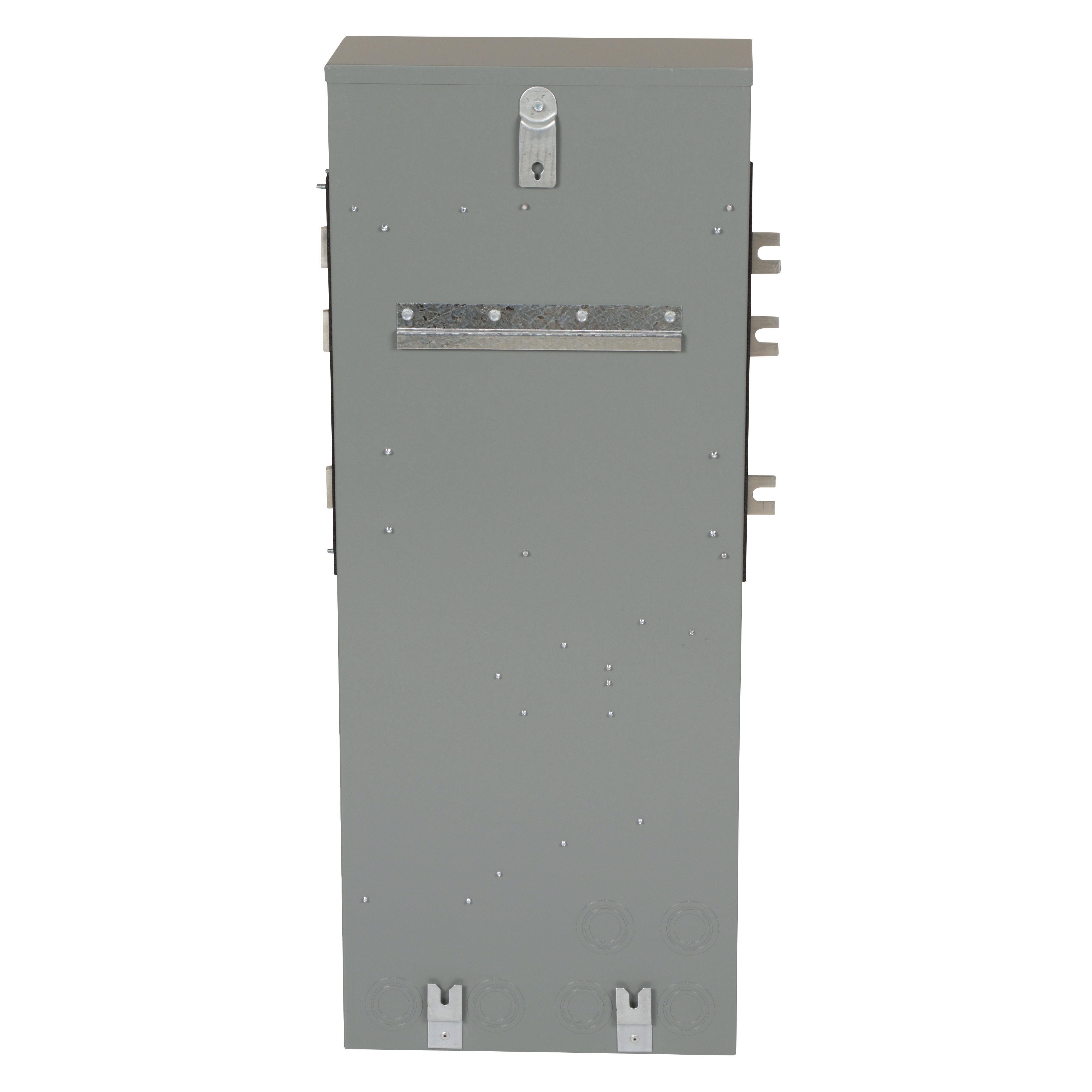 Picture of EZMR113225 - Branch unit, EZ Meter-Pak, 225A, 3 x 5 jaw sockets, 120/240VAC, no bypass, ringless, 800A Al busbar