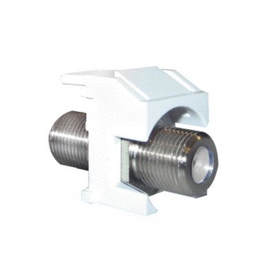 WP3481-WH - Recessed Nickel Self-Terminating F-Connector, White