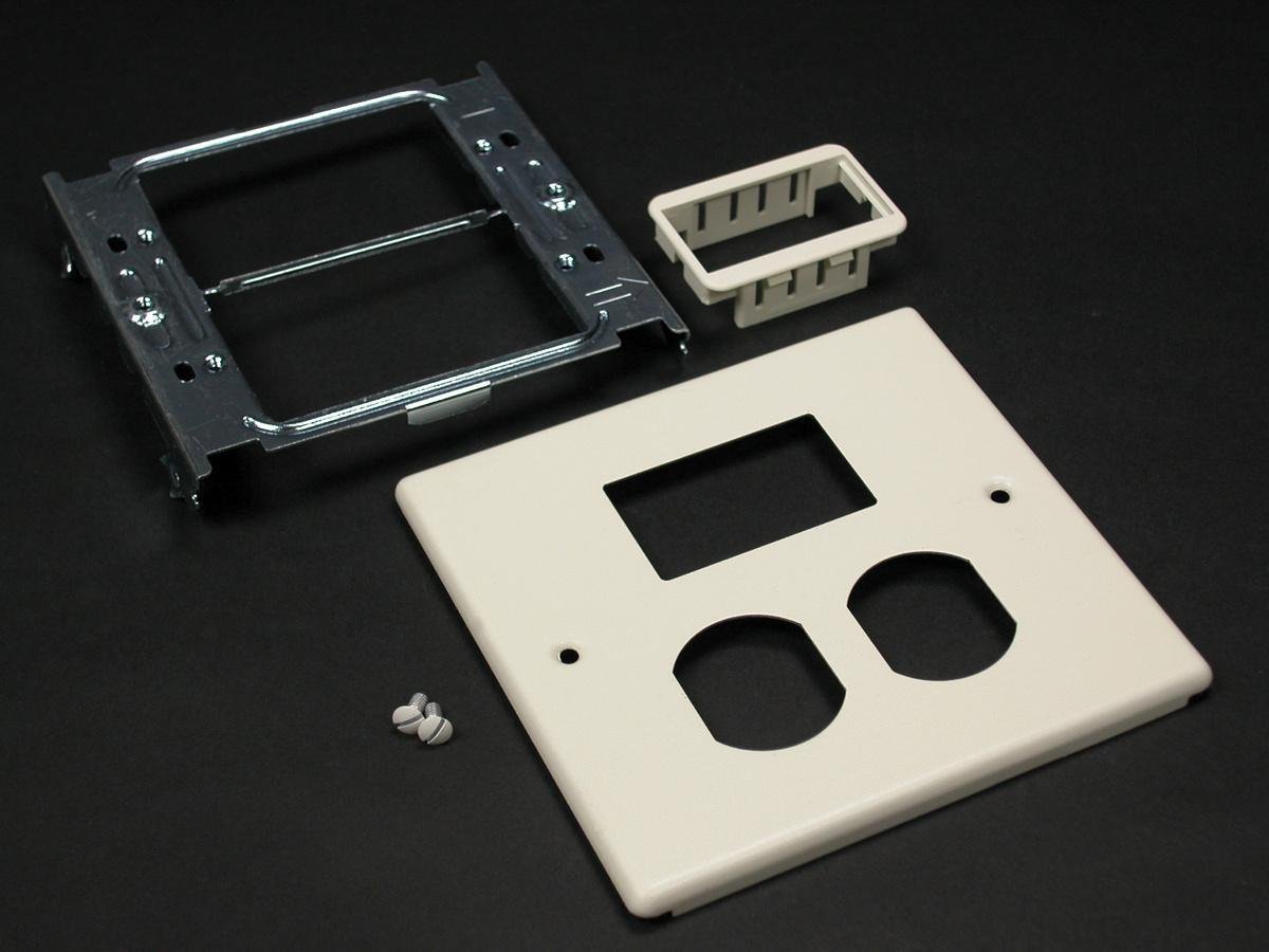 G4047BM - 4047 Two-Gang Cover and Pass and Seymour Activate 2A Mini Adapter Fitting