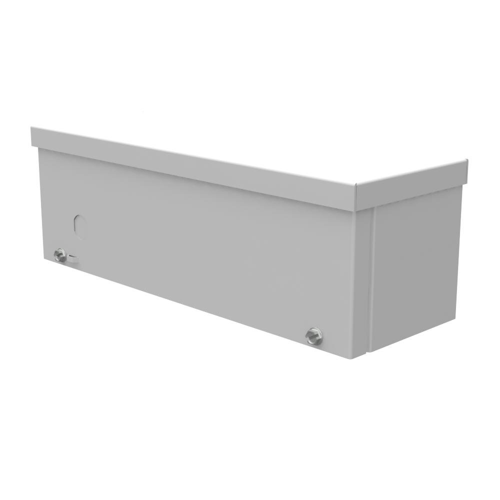 Picture of 4412-GSC3R-NK - 4X12x4 Screw Cover Wireway Type 3R UL Listed Steel No Knockouts ANSI 61 Gray Quad D Knockout For Lock