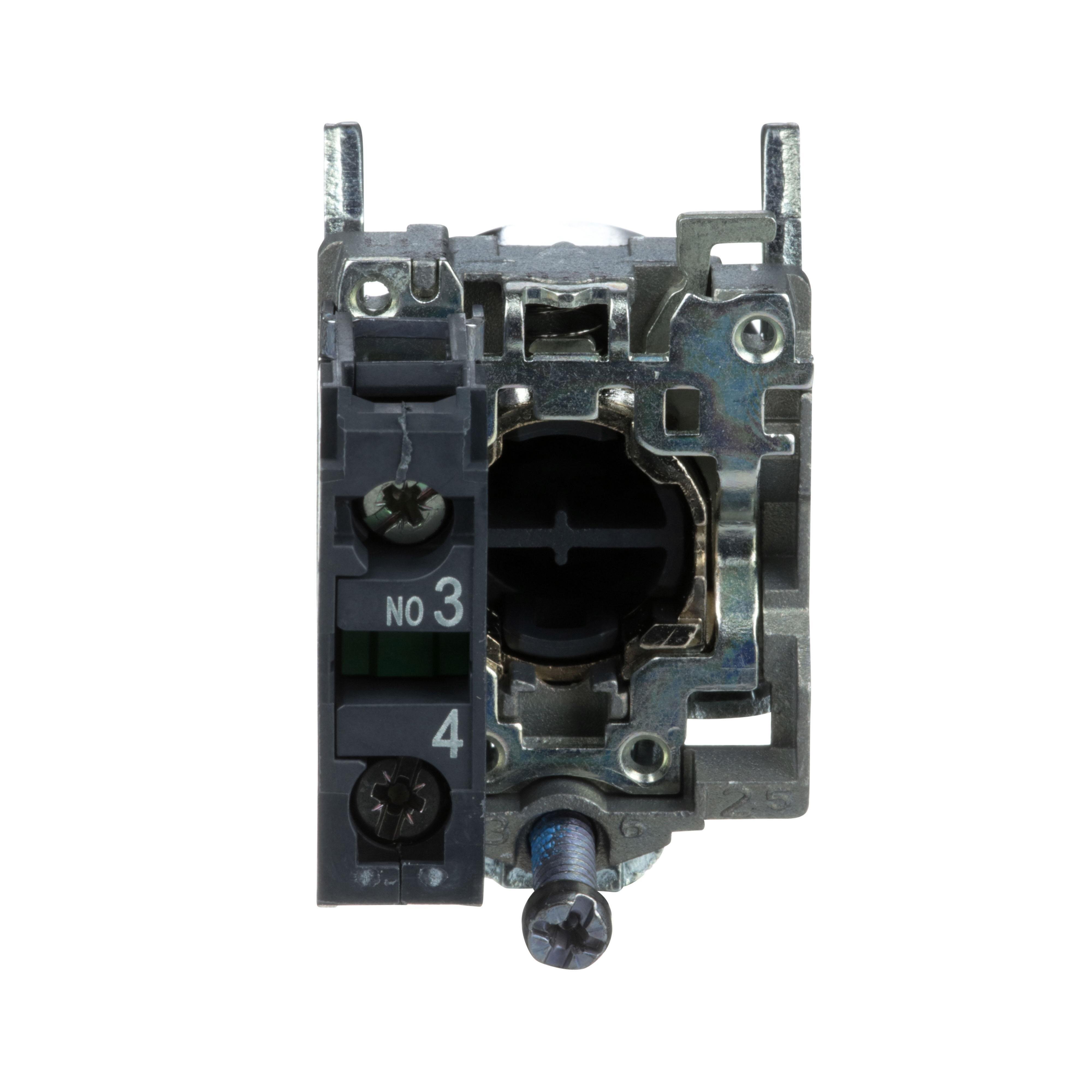 Picture of XB4BA31 - Harmony, 22mm push button, green flush, spring return, 1 NO, unmarked