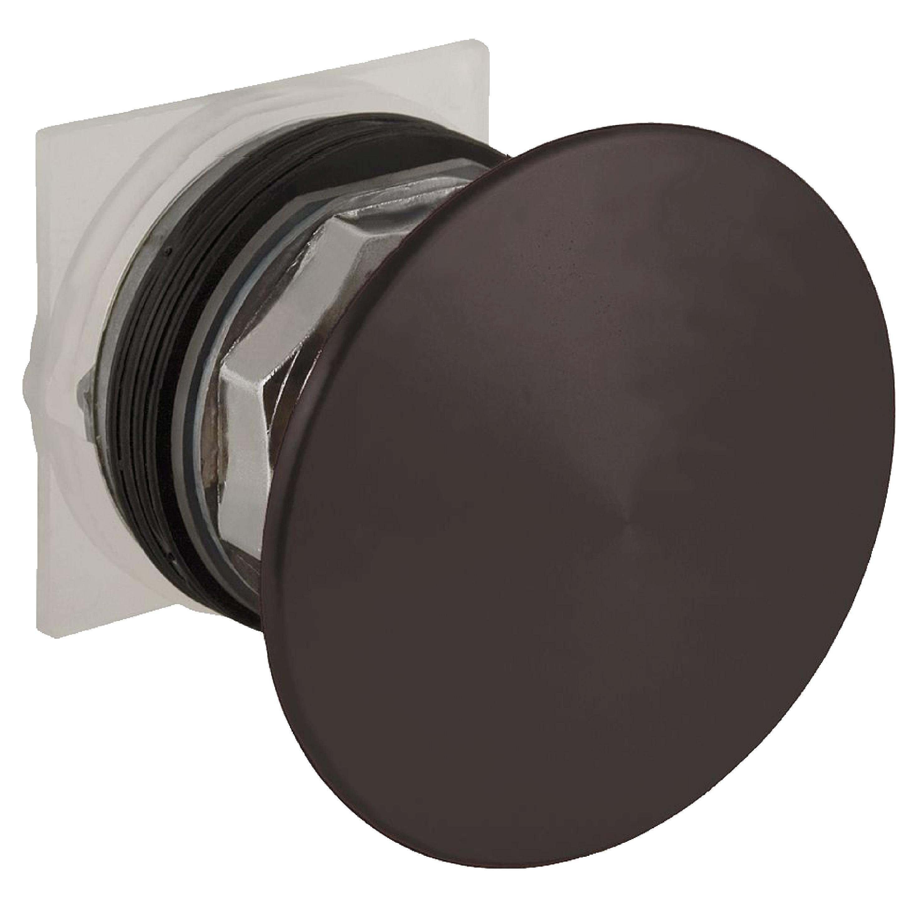 9001KR25BM - Push-button head, Harmony 9001K, metal, metal mushroom 60mm, black, 30mm, spring return