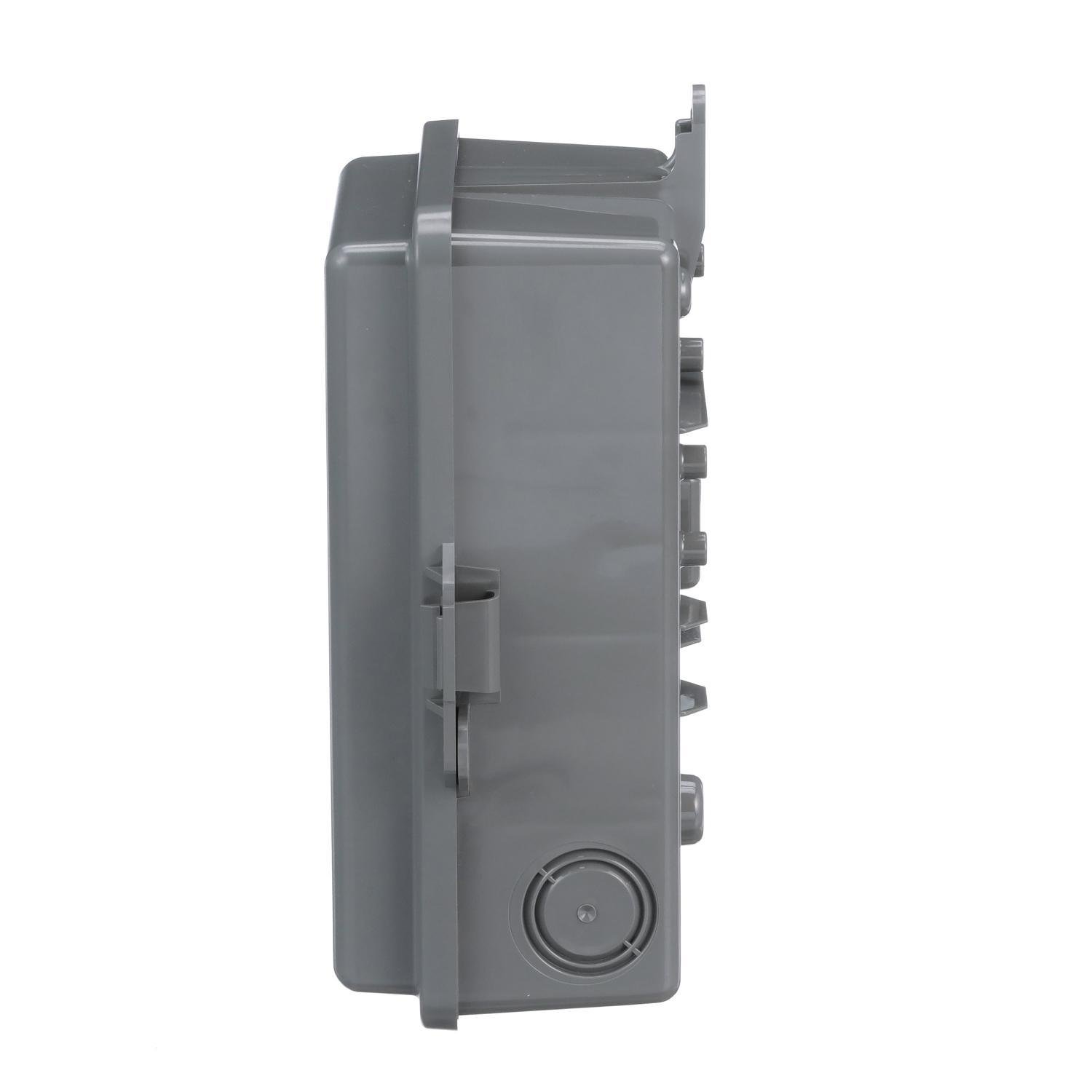 Picture of QO24L60NRNM - Load center, QO, 1 phase, 2 spaces, 4 circuits, 60A fixed main lugs, NEMA3R, gnd bar, nonmetalic