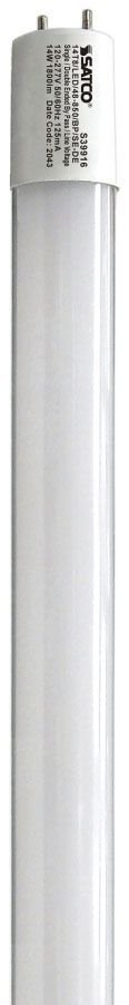 S39916 - 14 Watt T8 LED - 4Ft - 5000K - Medium Bi Pin base - 50000 Average rated hours - 1800 Lumens - Type B - Ballast Bypass - Single or Double Ended Wiring