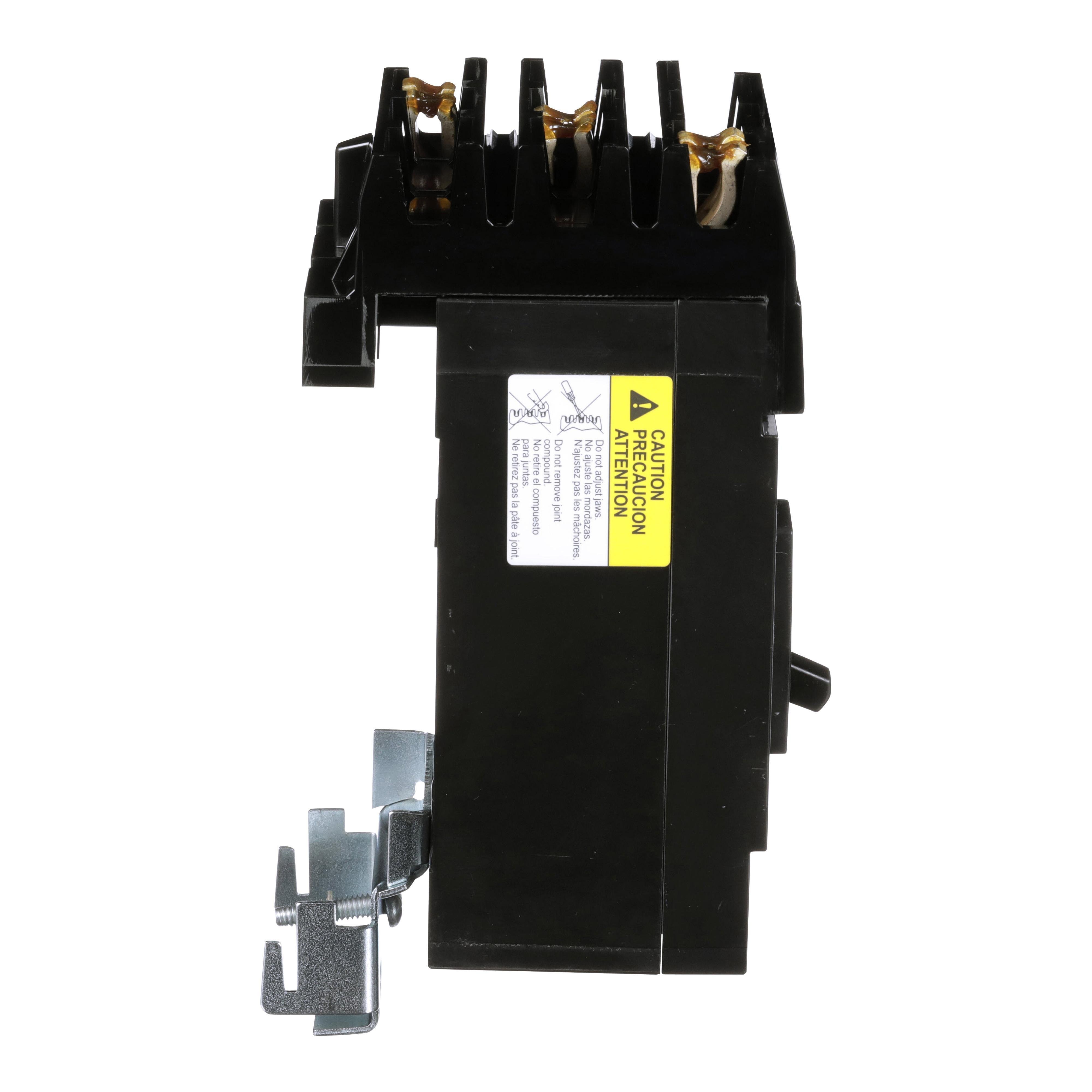 Picture of QDA32100 - Circuit breaker, PowerPacT Q, 100A, 3 pole, 240VAC, 25kA, I-Line, thermal magnetic, 80%, ABC