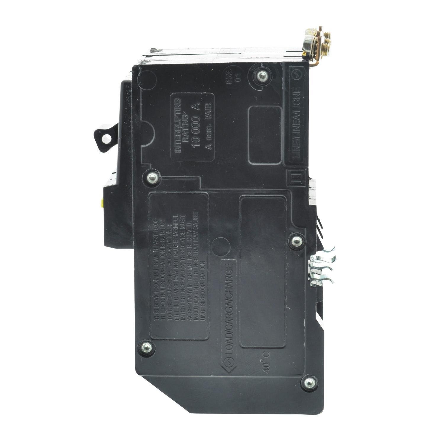 Picture of QOB350GFI - [TAA] Mini circuit breaker, QO, 50A, 3 pole, 208Y/120VAC, 10kA, bolt on, 6mA grd fault A, pigtail