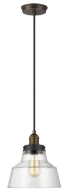 P1348PAGB/DWZ - Visual Comfort, Baskin Chimney Pendant, Dark Weathered Zinc