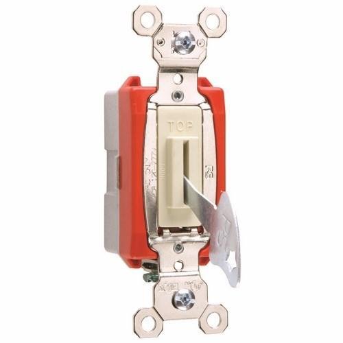 PS20AC1-IL - Industrial Extra Heavy Duty Specification Grade Lock Switch Back and Side Wire, Ivory