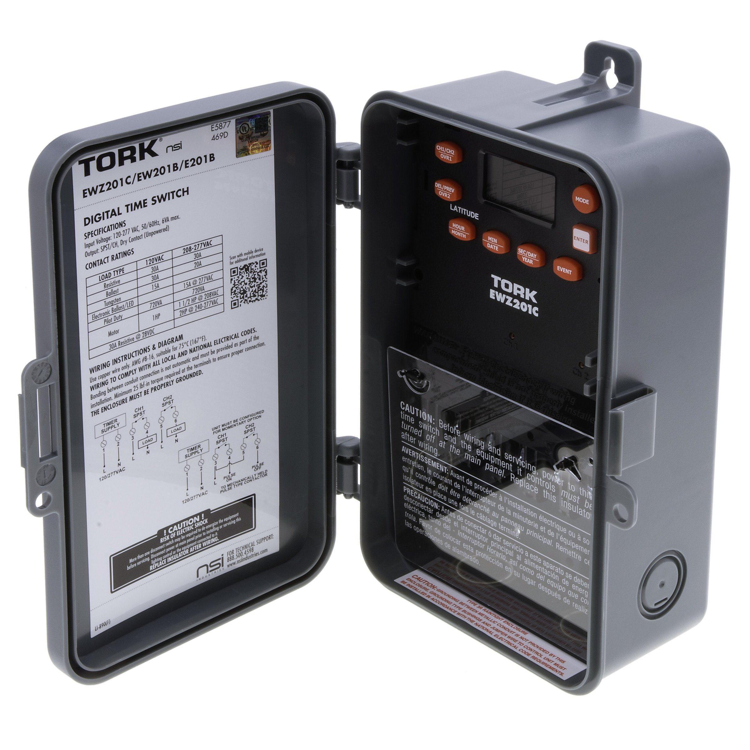 EWZ201C - Astro Digital 2CH 30A 120-277V SPST DPST