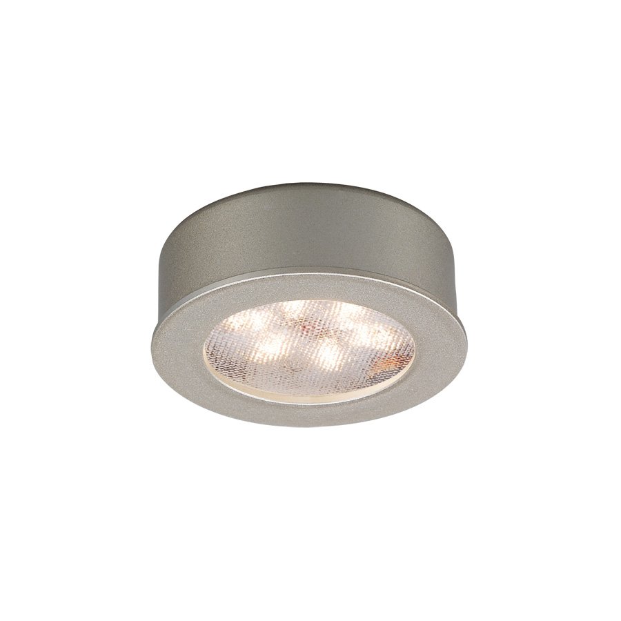 HR-LED87-BN - Round LED Button Light 2700K Warm White in Brushed Nickel