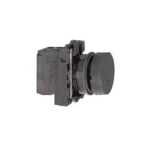 Picture of XB5AA21 - Push button, Harmony XB5, plastic, flush, black, 22mm, spring return, unmarked, 1NO