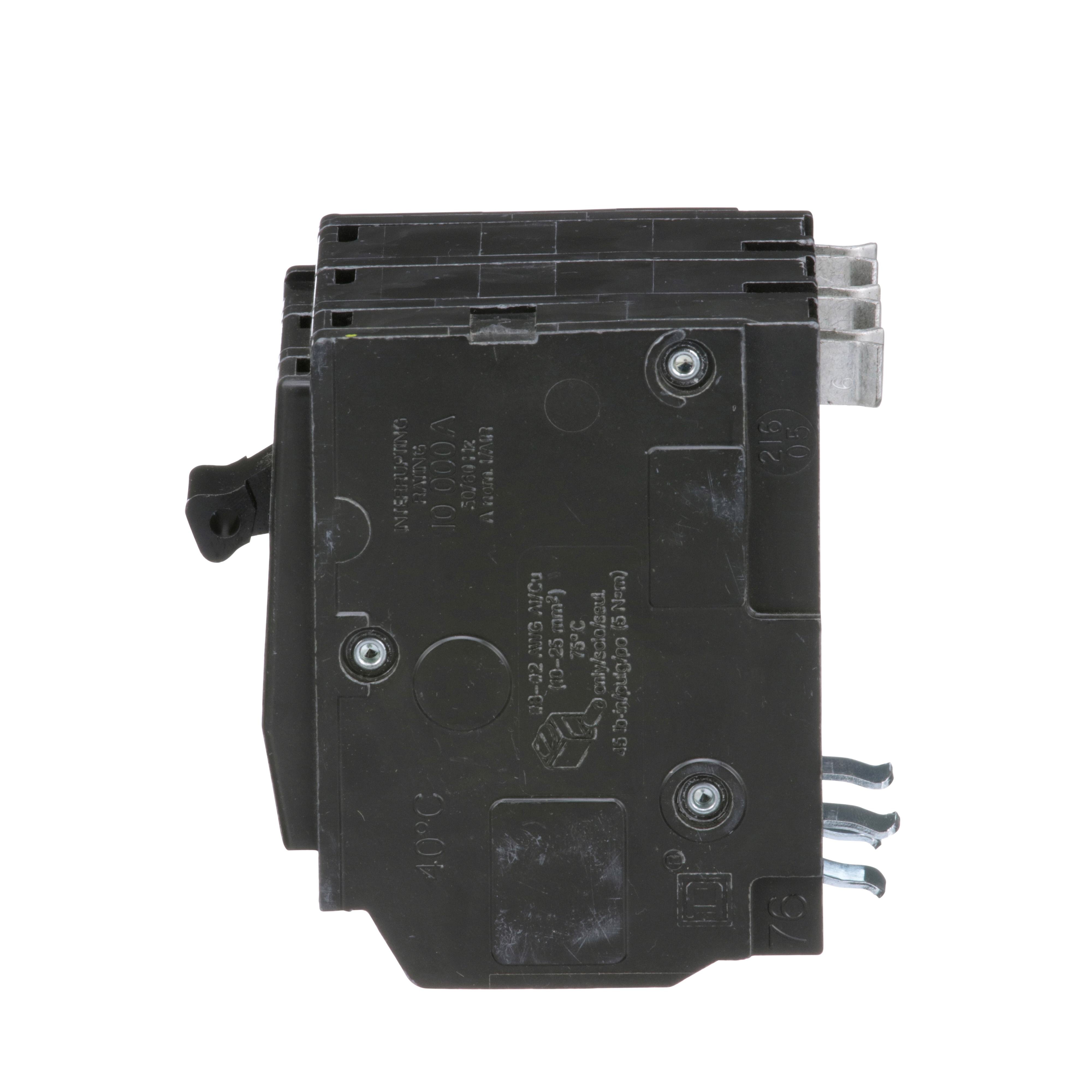 Picture of QO350 - Mini circuit breaker, QO, 50A, 3 pole, 120/240VAC, 10kA, plug in
