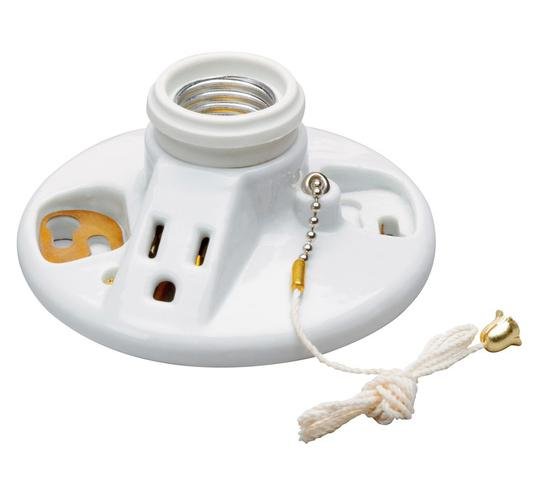 288 - Medium Base Lampholder, White