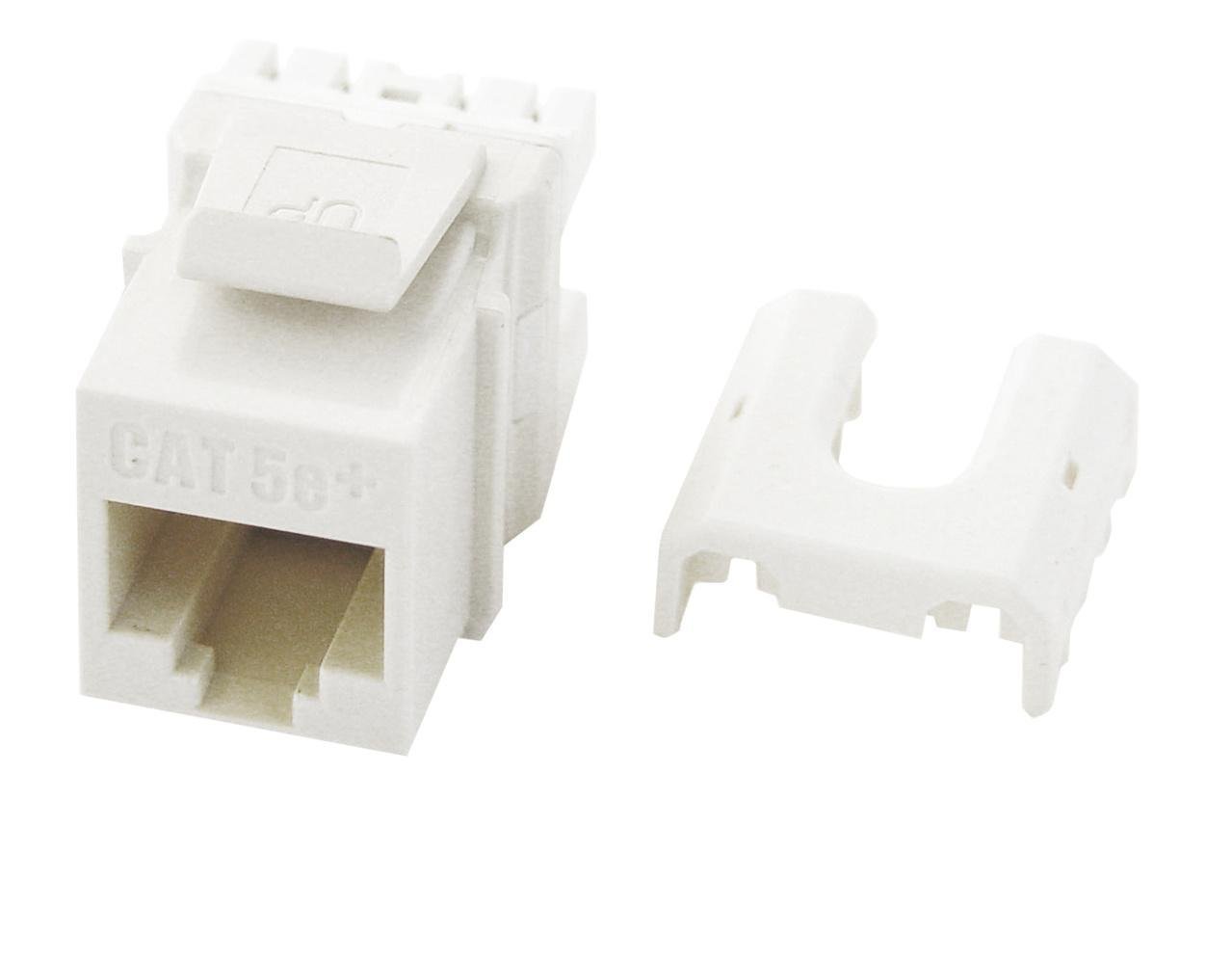 WP3475-WH-100 - Cat 5e Quick Connect RJ45 Keystone Insert, White 100-Pack