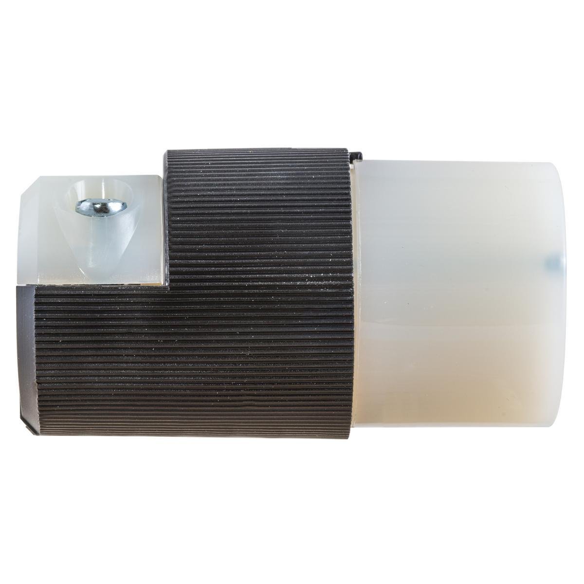 Picture of HBL5269C - Straight Blade Devices, Female Connector Body, Insulgrip Heavy Duty, Industrial/Commercial Grade, Straight, 2- Pole 3-Wire Grounding, 15A 125V, 5-15R, Black and White, Single Pack