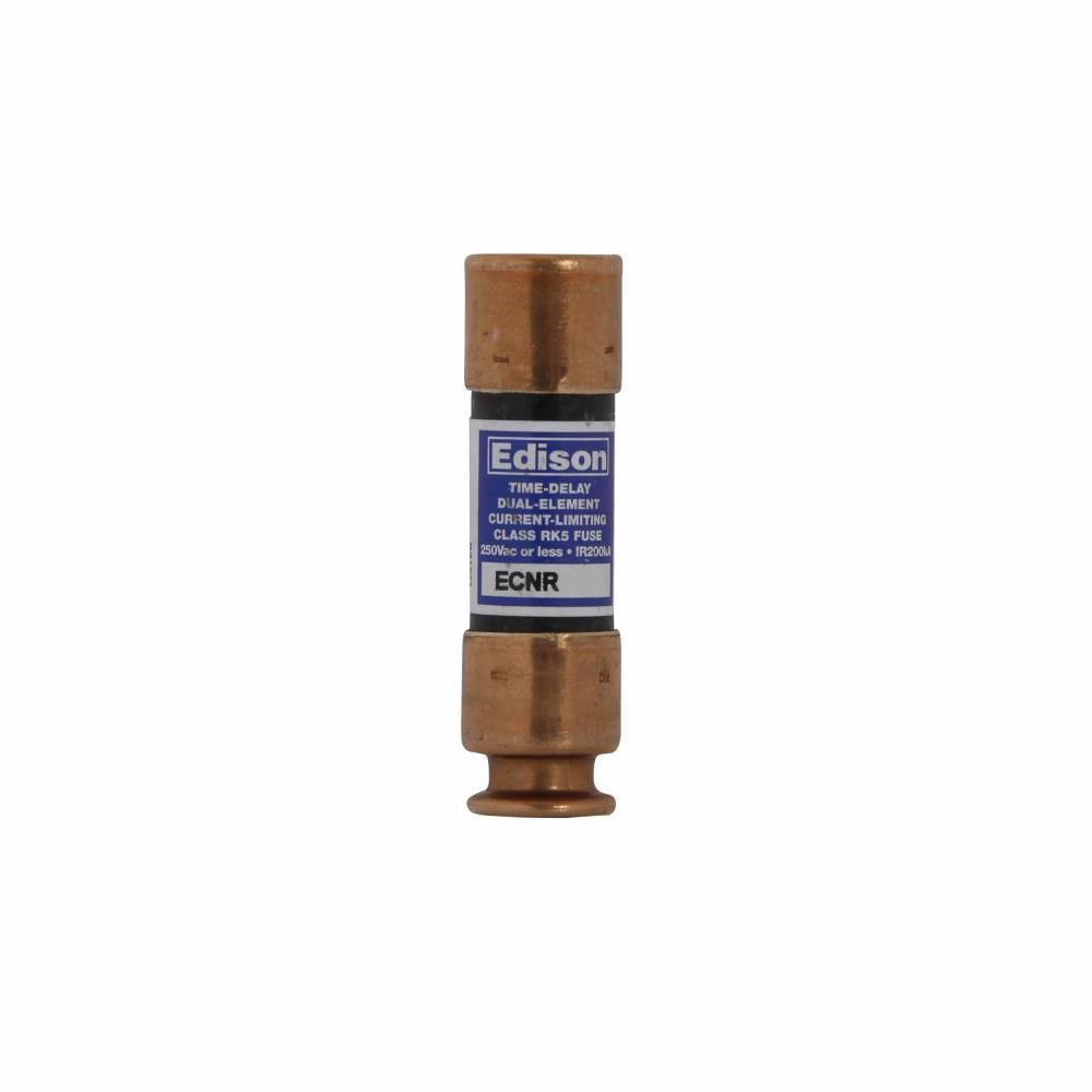 ECNR20 - Eaton Edison ECNR fuse, Time-delay current-limiting fuse, Superior overload and cycling capabilities, 20 A, Dual, Class RK5, Non-indicating, Ferrule end x ferrule end, 8 sec at 500%, 200 kAIC, Standard, 250 V, 125 Vdc