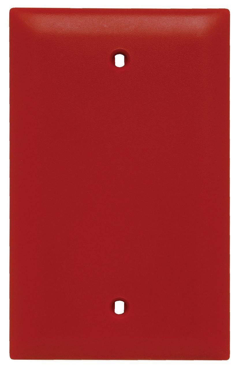 TP13RED - TradeMaster® 1-Gang Nylon Wall Plate, Blank, Box Mounted, Red