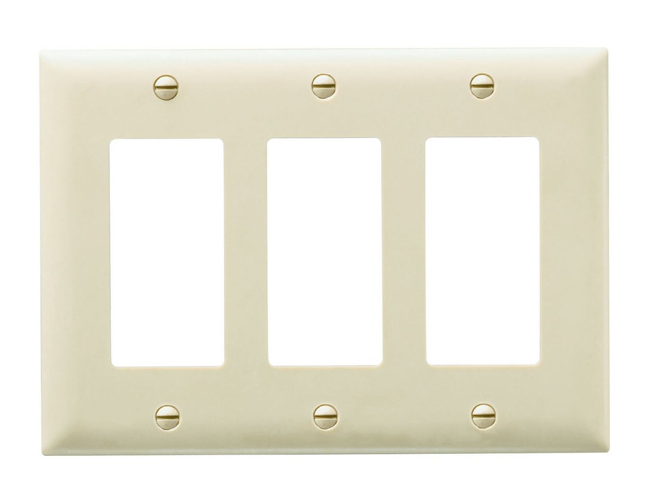 TP263-I - TradeMaster® 3-Gang Nylon Wall Plate, 3 Decorator Openings, Ivory
